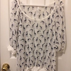 Giraffe print top